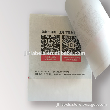 Newest Double layer customized shipping address labels 136 x 100 , 500/pack direct thermal labels